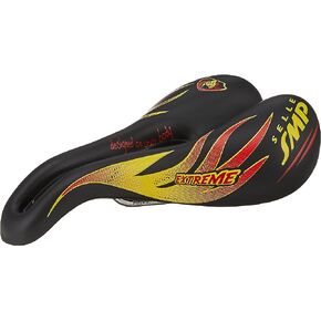 Selle SMP TRK Medium Extreme Saddle, Black/Yellow/Red