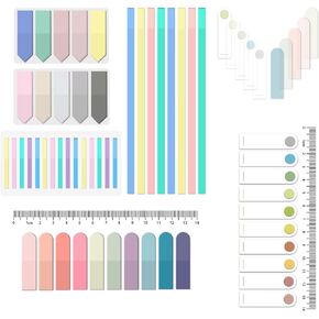 BAYTORY 960 Sheets Transparent Sticky Index Tabs, Clear Sticky Notes Long Page Book Markers Tabs, Tape Flags for Book Annotation Tabs and Aesthetic School Stationary Supplies Planner Accessories