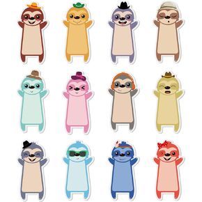 720 Sheets Cute Sloth Sticky Notes 12 Styles Funny Sloth Note Pads Self Stick Cartoon Sticky Note Pad with Big Belly Memo Notes Stationery for Sloth Office School Students Children Supplies