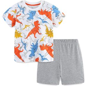 Toddler Boy Clothing Cotton Short Sleeve T Shirt and Short Playwear Outfit Size 2-7T