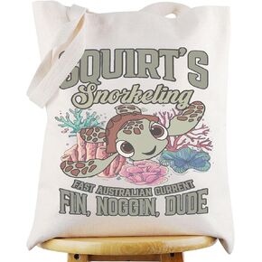 WZMPA Squirt Sea Turtle Tote Bag Fire Bruni Fans Gift Squirt’s Snorkeling Fin Noggin Dude Shoulder Bag Nemo & Dory Merch