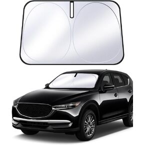 Sun Shade Front Windshield Compatible with Mazda CX5 2017-2024 Custom Fit CX-5, Sport, Touring, Grand Touring, 4 Door Crossover Car Window Sunshade Cover Visor 2024 2023 2022 2021 2020 2019 2018 2017