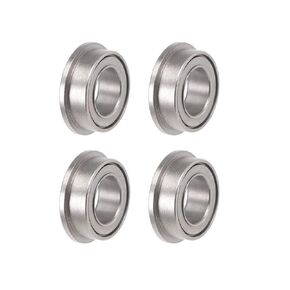 uxcell MF74ZZ Flanged Ball Bearing 4x7x2.5mm Shielded Chrome Steel Flange Rip Bearings 4pcs