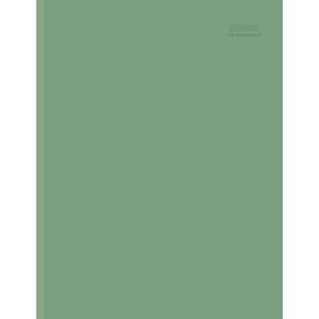 Wide Ruled Notebook Journal: Dusty Green, Minimalist, 8.5 x 11, 110 Pages