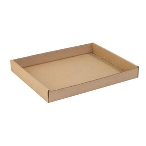 Aviditi Corrugated Cardboard Trays, 15" x 12" x 1 3/4", Kraft Brown, Perfect for Transporting Small and Lightweight Loads, For Packaging or Moving Plants, Cans, Bottles and Other Items, Pack of 50