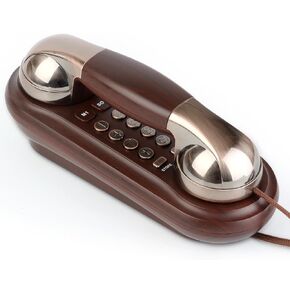 Landline Phones for Home Retro Corded Telephone, No AC Power Required, 3 SpeedDial Keys, Volume Adjustable, Ringer Optional, Wall Mount Vintage Telephone for House School