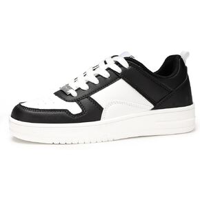 LUCKY STEP Women Fashion Sparkle Rhinestone Sneakers White Leather Low Top Tennis Shoes Lace Up Casual Comfortable Walking Shoe