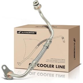 A-Premium Turbocharger Oil Feed Line Compatible with BMW 335i, 335i GT xDrive, 335i xDrive, X5, 535i, 535i GT, 535i xDrive, X3, 435i, 435i Gran Coupe, X1, 740i, 740Li, 740Li xDrive, X6, Inlet