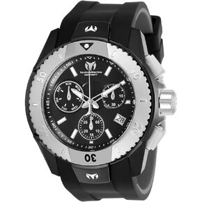 ساعة تكنومارين للرجال UF6 كوارتز ستانلس ستيل وسيليكون كاجوال (موديل: TM616003) (أسود) in Kuwait
