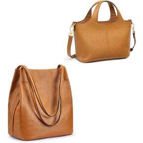 Kattee Women Soft Genuine Leather Totes Shoulder Bag Purses and Handbags