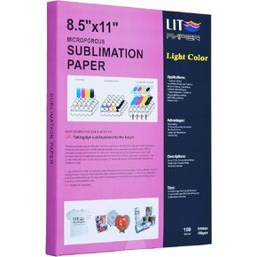 LIT Sublimation Paper 150sheets 8.5x11" 100gsm Letter Size - Heat Press Transfer Paper for Any Epson Sawgrass Ricoh HP Inkjet Printers with Sublimation Ink for Unique Crafts DIY Mugs Tumblers T-Shirts