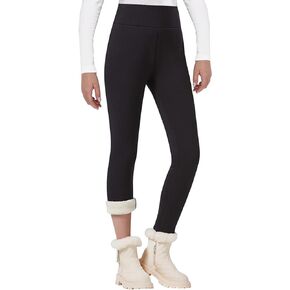 Women's Winter Fleece Lined Leggings Warm Thick Stretchy Soft Tights Thermal Sherpa High Waist Pants
