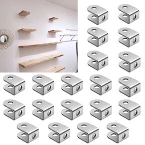 20Pcs U-Shaped Bracket 304 Stainless Steel Bracket for 3/4" Panel Suitable for Fitness Equipment Accessories Sheet Metal Bike Accessories Hanging Pulley Plate Cylinder Fixed Iron Plate.