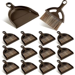 12 Sets Small Broom and Dustpan Set Mini Dustpan and Brush Set Hand Broom and Dustpan Set Mini Broom and Dustpan Small Dustpan and Brush Set for Home Table Desktop Floor Kitchen Cars Cleaning