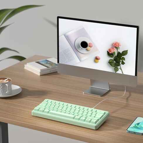 لوحة مفاتيح USB سلكية من Micropack مع إضاءة خلفية بيضاء وحروف طباعة كبيرة، لوحة مفاتيح كمبيوتر مطبوعة كبيرة لطيفة مع إضاءة بيضاء للكمبيوتر المحمول والكمبيوتر الشخصي وسطح المكتب، وردي in Kuwait