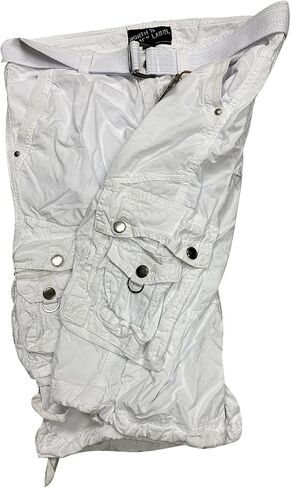 Flash Apparel Mens Cargo Shorts 100% Cotton Relaxed Fit Cargo Short with Belt Small Sizes Big and Tall Sizes in Saudi Arabia