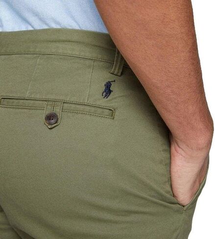 Men's Classic Fit Stretch Chino Shorts-O-38W Olive in Saudi Arabia