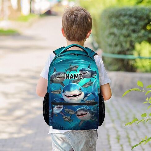 Shark Backpacks for Boys, Large Capacity Backpack for School, Cute Blue Lightweight Bookbag for Kids in Saudi Arabia