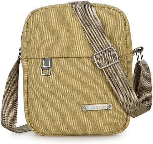 Canvas Satchel Bag Mini Crossbody Bag Leisure Travel Single Shoulder Bag Can Put Cell Phone Earphone Handset in Saudi Arabia