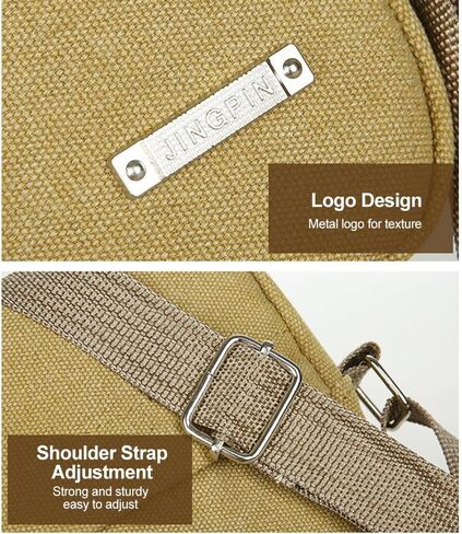 Canvas Satchel Bag Mini Crossbody Bag Leisure Travel Single Shoulder Bag Can Put Cell Phone Earphone Handset in Saudi Arabia