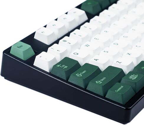 144 Keys Botanical Cherry Profile PBT Dye Sub Keycaps for MX Mechanical Keyboard GMMK Filco Ducky 104 TKL GK61 KBD75 96 GK64 68 (144 Key Botanical) in Saudi Arabia