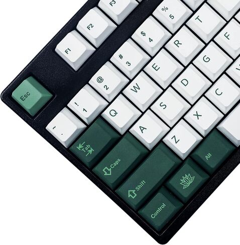 144 Keys Botanical Cherry Profile PBT Dye Sub Keycaps for MX Mechanical Keyboard GMMK Filco Ducky 104 TKL GK61 KBD75 96 GK64 68 (144 Key Botanical) in Saudi Arabia