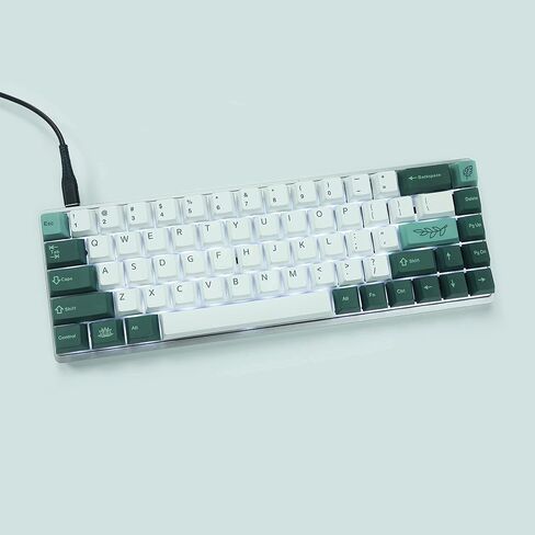 144 Keys Botanical Cherry Profile PBT Dye Sub Keycaps for MX Mechanical Keyboard GMMK Filco Ducky 104 TKL GK61 KBD75 96 GK64 68 (144 Key Botanical) in Saudi Arabia