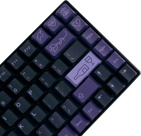 144 Keys Botanical Cherry Profile PBT Dye Sub Keycaps for MX Mechanical Keyboard GMMK Filco Ducky 104 TKL GK61 KBD75 96 GK64 68 (144 Key Botanical) in Saudi Arabia