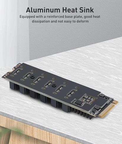 بطاقة محول Gugxiom M.2 إلى SATA3.0، محول ASM1166 M.2 إلى SATA3.0 عالي السرعة 6 جيجابت في الثانية، يدعم 6 أجهزة SATA لتوسيع Thunderbolt، لنظام التشغيل X، لنظام التشغيل Windows، لنظام التشغيل Linux in Kuwait
