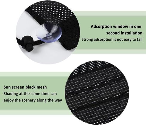 قطعتان من أغطية نوافذ السيارة بالشفط للنافذة الجانبية - تحجب الأشعة فوق البنفسجية والحرارة لتظليل نافذة السيارة لحماية الخصوصية والحفاظ على برودة السيارة - مظلة جانبية عالمية للنافذة تناسب السيارة/الشاحنة/سيارات الدفع الرباعي in Kuwait