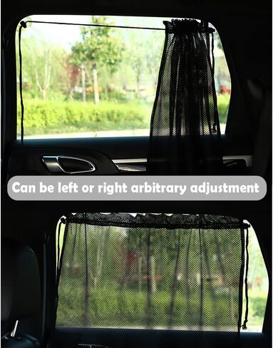 قطعتان من أغطية نوافذ السيارة بالشفط للنافذة الجانبية - تحجب الأشعة فوق البنفسجية والحرارة لتظليل نافذة السيارة لحماية الخصوصية والحفاظ على برودة السيارة - مظلة جانبية عالمية للنافذة تناسب السيارة/الشاحنة/سيارات الدفع الرباعي in Kuwait