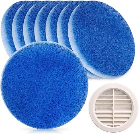 RV AC Filters (8 Pack) 5.25" Diameter Round Air Duct Filter Replacement MERV 6 for Airflow System of Motorhome, Blue in Saudi Arabia