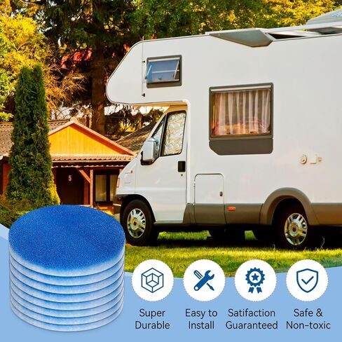 RV AC Filters (8 Pack) 5.25" Diameter Round Air Duct Filter Replacement MERV 6 for Airflow System of Motorhome, Blue in Saudi Arabia