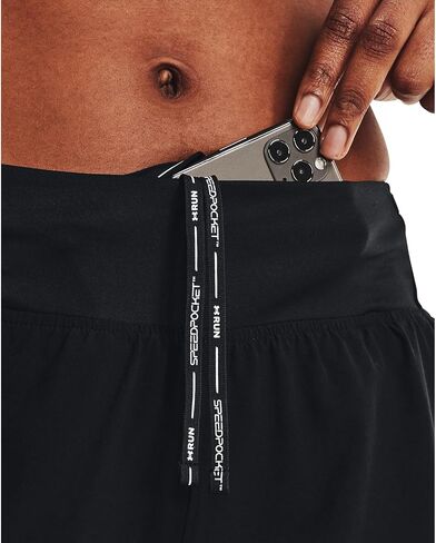 Under Armour - Womens Speedpocket Perf Shorts, Color Black/Black (001), Size: Medium in Saudi Arabia