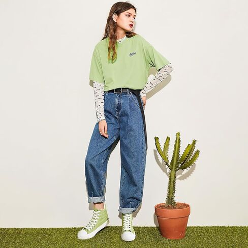 POVOGER High Top Sneakers for Women White Womens High Tops Canvas Shoes Black Fashion Sneakers Casual Lace up Tennis Shoes in Kuwait