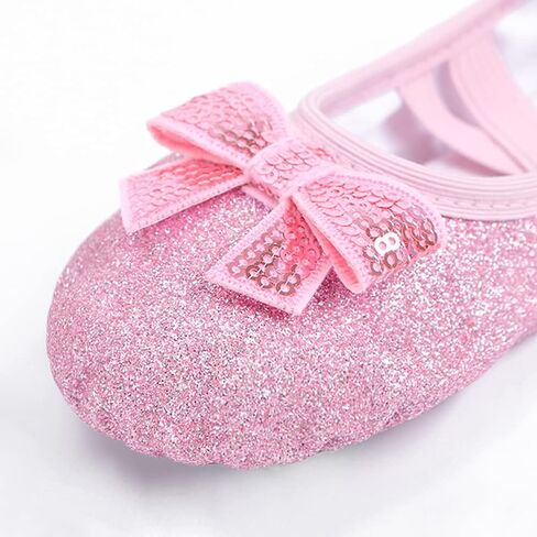 WYHDY Ballet Shoes Split-Sole Glitter Flats Dance Shoes for Girls Toddler/Kid（WX55-08-22 in Kuwait