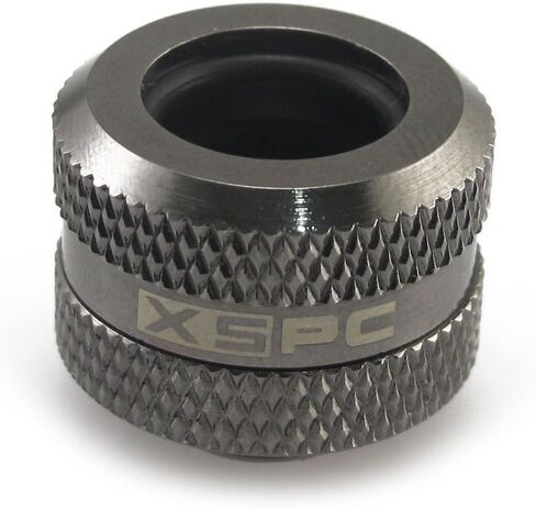 XSPC G1/4" إلى 10 مم معرف، 14 مم OD تركيب أنابيب صلبة، كروم أسود، 12 حزمة in Saudi Arabia