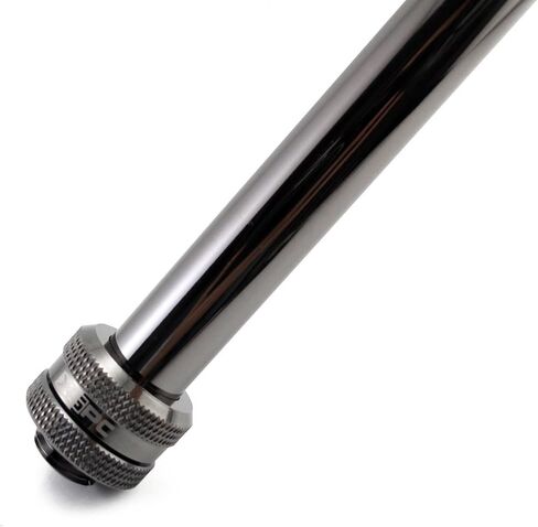 XSPC G1/4" إلى 10 مم معرف، 14 مم OD تركيب أنابيب صلبة، كروم أسود، 12 حزمة in Saudi Arabia