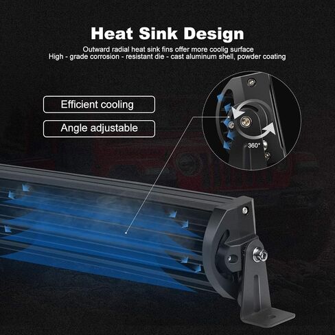 Led Light Bar 52 Inch Curved 975W + 22 Inch 390W Light Bars Triple Row Spot Flood Combo Off Road Lights Kits + 4Pcs 4in 60W Driving Fog Lights W/Wiring Harness Kit for Jeep Trucks Boat Lighting in Saudi Arabia