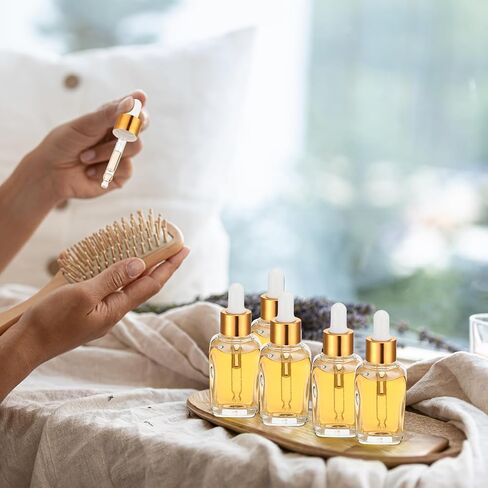 100 Pcs 1 oz Square Dropper Bottle Clear Glass Tincture Bottles with Dropper Glass Dropper Bottle for Essential Oils, Liquids, DIY in Saudi Arabia