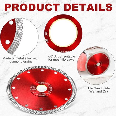 5 قطع الماس شفرة المنشار 6 بوصة رقيقة بلاط شفرة السائبة بلاط عجلة قطع الماس لطاحونة زاوية قطع الخزف بلاط السيراميك الجرانيت الرخام (الأحمر) in Kuwait