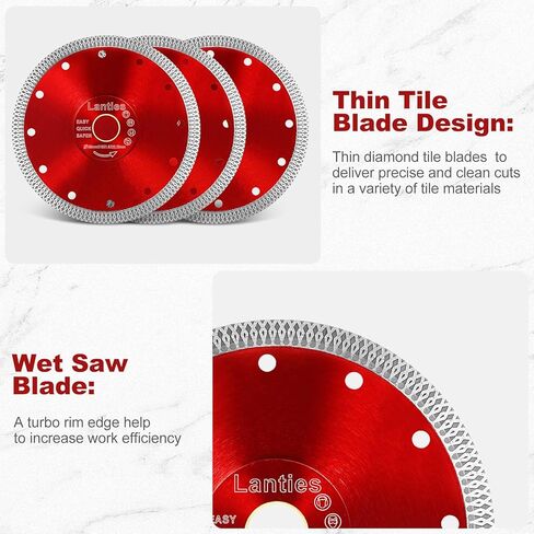5 قطع الماس شفرة المنشار 6 بوصة رقيقة بلاط شفرة السائبة بلاط عجلة قطع الماس لطاحونة زاوية قطع الخزف بلاط السيراميك الجرانيت الرخام (الأحمر) in Kuwait