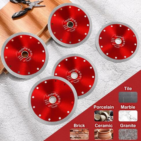 5 قطع الماس شفرة المنشار 6 بوصة رقيقة بلاط شفرة السائبة بلاط عجلة قطع الماس لطاحونة زاوية قطع الخزف بلاط السيراميك الجرانيت الرخام (الأحمر) in Kuwait