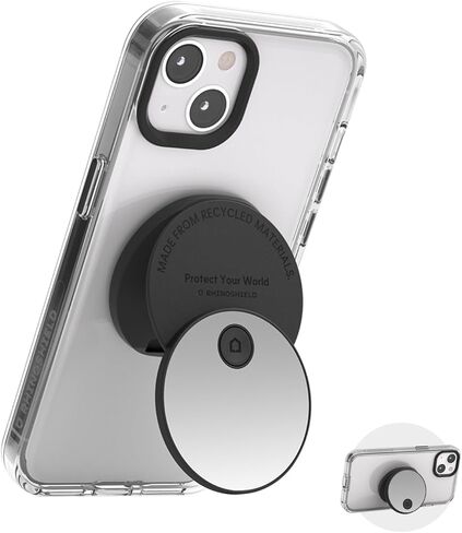 RHINOSHIELD Grip O متوافق مع MagSafe | مقبض هاتف مع مسند موسع لحافظة هاتف MagSafe، يدعم الوضع الرأسي والأفقي، حامل الهاتف، ملحق الهاتف الذكي - مرآة in Saudi Arabia