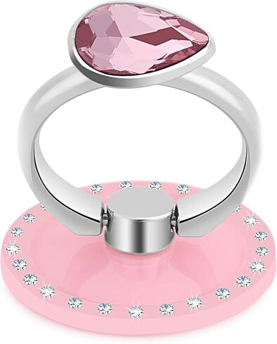 Phone Ring Stand Holder with Crystals, Bling 360° Rotation Phone Ring Grip Finger Kickstand, Compatible with Most of Phones Tablet and Case (Pink) in Kuwait