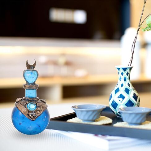 SEWACC Magics Bottles Mermaid Aura Perfume Bottles Crystals Bejewelled Wishing Bottles Vintage Decorative Bottle for Women Girl Gift in Saudi Arabia