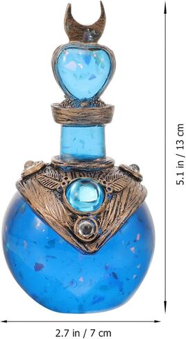SEWACC Magics Bottles Mermaid Aura Perfume Bottles Crystals Bejewelled Wishing Bottles Vintage Decorative Bottle for Women Girl Gift in Saudi Arabia