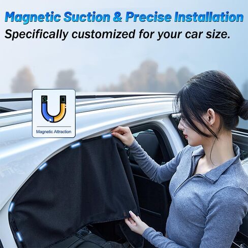 Car Window Sunshade - 2Pack Front Window Custom for Mercedes Benz C Class W205 2015-2021, Side Glass Covers and Screen, Block Sun Rays Curtains, Heat and Insect Protection, for Baby in Cars in Kuwait