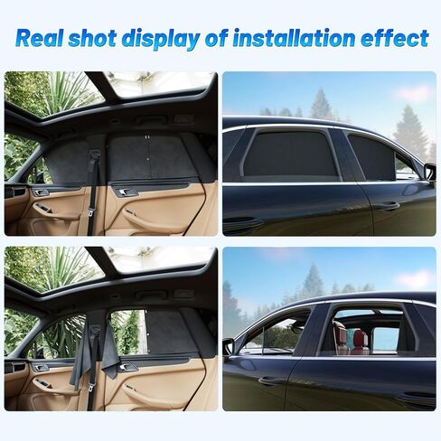 Car Window Sunshade - 2Pack Front Window Custom for Mercedes Benz C Class W205 2015-2021, Side Glass Covers and Screen, Block Sun Rays Curtains, Heat and Insect Protection, for Baby in Cars in Kuwait