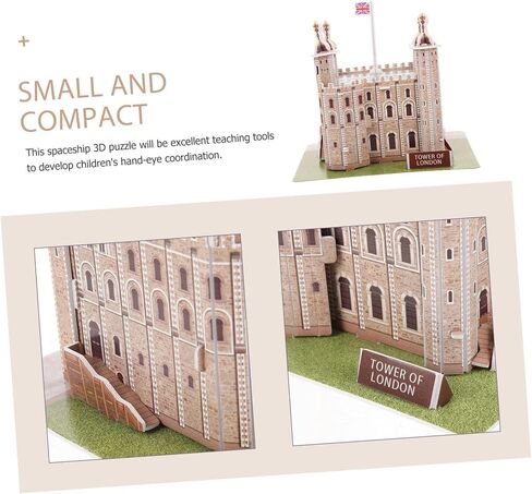 ibasenice 1 Set Tower of London Puzzle Puzzle Educational 3D Puzzles for Paper Puzzles Architectural Puzzle Model Kits for Tower of London Child Three-Dimensional in Saudi Arabia